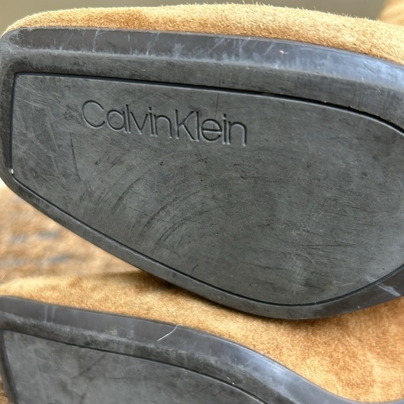 Calvin Klein Square Toe Suede Ankle Booties Bohemian Festival Summer Vibes Sz 8 - Picture 8 of 11